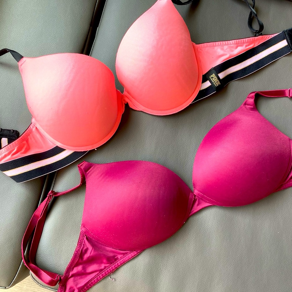 PINK Victoria Secrets Push Up Bras 32DD